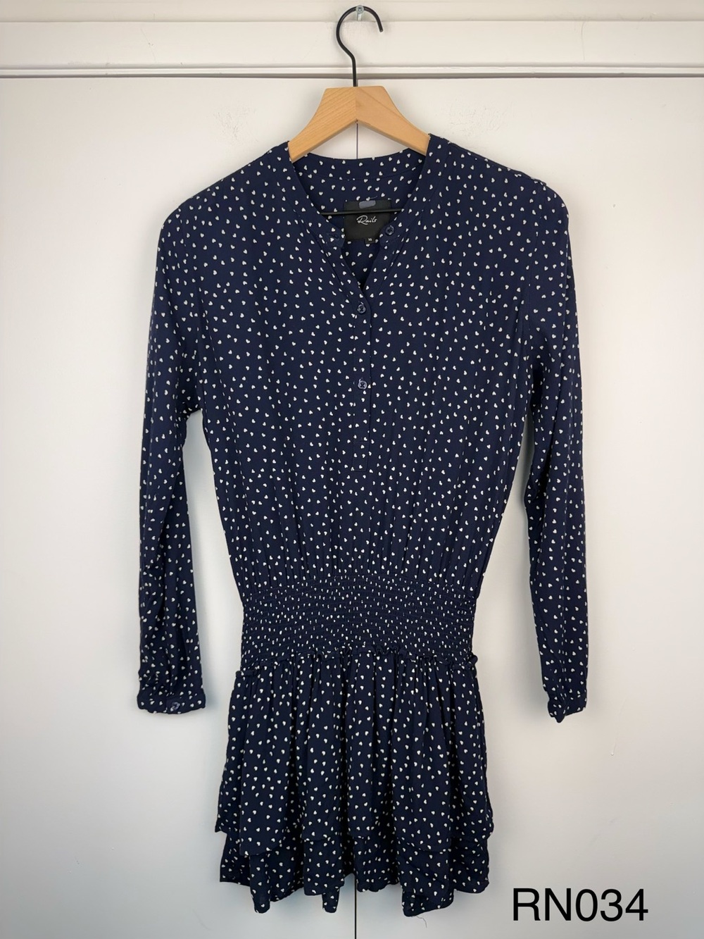 Rails Juliette Navy Mini Hearts Dress XS